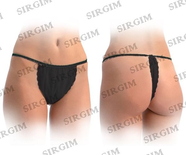 Tanga donna MONOUSO tnt nero spessore 40 gr MADE IN ITALY 100 pz