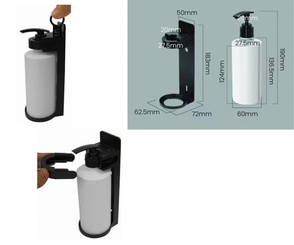 Dispenser sapone liquido ricaricabile da bagno  supporto murale con chiave di sicurezza magnetica ...